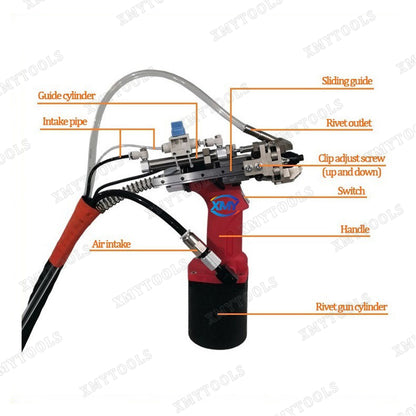 2.4-5.0mm Aluminium Rivet Gun Blind Rivet Tool Automatic Feeding Riveting Machine